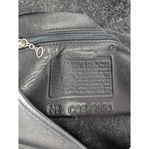 Vintage Coach 9131 Legacy Saddle Black Leather Flap Crossbody Shoulder Bag Purse - Picture 6 of 7